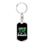 Monster Truck Rules Swivel Trucker Keychain Dog Tag Stainless Steel or 18k Gold-Express Your Love Gifts
