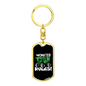 Monster Truck Rules Swivel Trucker Keychain Dog Tag Stainless Steel or 18k Gold-Express Your Love Gifts