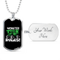 Monster Truck Rules Trucker Dog Tag Stainless Steel or 18k Gold 24" Chain-Express Your Love Gifts