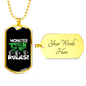 Monster Truck Rules Trucker Dog Tag Stainless Steel or 18k Gold 24" Chain-Express Your Love Gifts