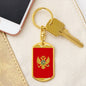 Montenegro Flag Keychain Dog Tag Stainless Steel or 18k Gold-Express Your Love Gifts