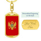 Montenegro Flag Keychain Dog Tag Stainless Steel or 18k Gold-Express Your Love Gifts