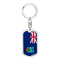 Montserrat Flag Swivel Keychain Dog Tag Stainless Steel or 18k Gold-Express Your Love Gifts