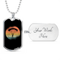 Moon Parachuting Cycling Necklace Stainless Steel or 18k Gold Dog Tag 24"-Express Your Love Gifts