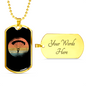 Moon Parachuting Cycling Necklace Stainless Steel or 18k Gold Dog Tag 24"-Express Your Love Gifts