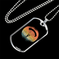 Moon Parachuting Cycling Necklace Stainless Steel or 18k Gold Dog Tag 24"-Express Your Love Gifts