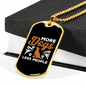 More Dogs Necklace Stainless Steel or 18k Gold Dog Tag 24" Chain-Express Your Love Gifts