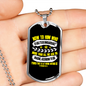 More Than All We Ask Christian Necklace Stainless Steel or 18k Gold Dog Tag 24" Chain-Express Your Love Gifts