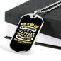 More Than All We Ask Christian Necklace Stainless Steel or 18k Gold Dog Tag 24" Chain-Express Your Love Gifts