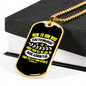 More Than All We Ask Christian Necklace Stainless Steel or 18k Gold Dog Tag 24" Chain-Express Your Love Gifts