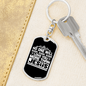 More Than Jesus White Keychain Stainless Steel or 18k Gold Dog Tag Keyring-Express Your Love Gifts