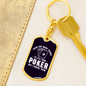 More Thing to Life Than Poker Gambler Keychain Stainless Steel or 18k Gold Dog Tag Keyring-Express Your Love Gifts