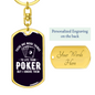 More Thing to Life Than Poker Gambler Keychain Stainless Steel or 18k Gold Dog Tag Keyring-Express Your Love Gifts