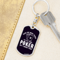 More Thing to Life Than Poker Gambler Keychain Stainless Steel or 18k Gold Dog Tag Keyring-Express Your Love Gifts