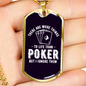 More Thing to Life Than Poker Gambler Necklace Stainless Steel or 18k Gold Dog Tag 24" Chain-Express Your Love Gifts