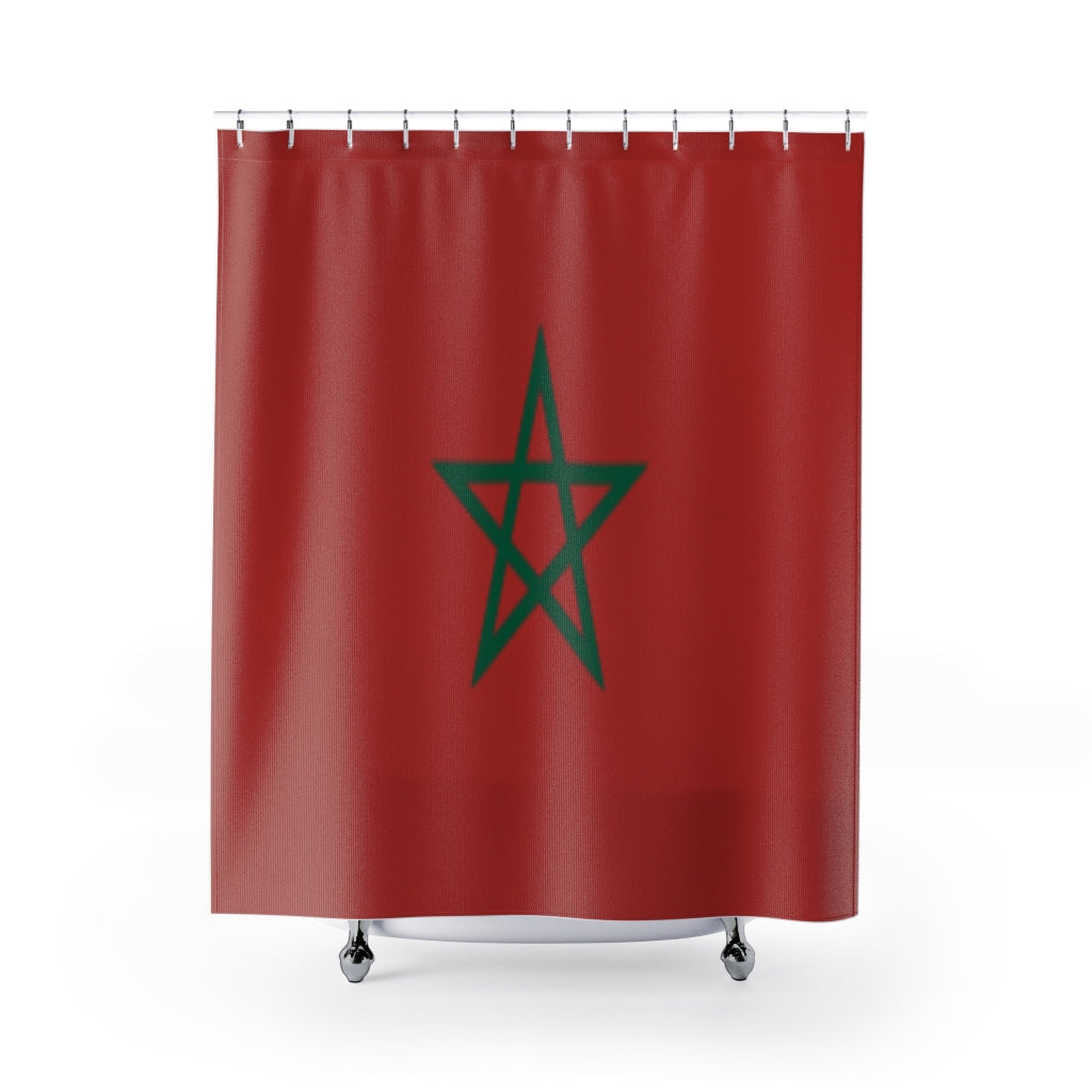 Morocco Flag Stylish Design 71" x 74" Elegant Waterproof Shower Curtain for a Spa-like Bathroom Paradise Exceptional Craftsmanship-Express Your Love Gifts