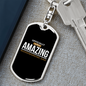Most Amazing Woodworking Dad Swivel Keychain Woodworker Dog Tag Stainless Steel or 18k Gold-Express Your Love Gifts