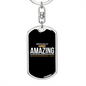 Most Amazing Woodworking Dad Swivel Keychain Woodworker Dog Tag Stainless Steel or 18k Gold-Express Your Love Gifts