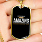 Most Amazing Woodworking Dad Woodworker Dog Tag Stainless Steel or 18k Gold W 24"-Express Your Love Gifts