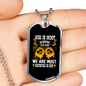 Most Glorified Christian Necklace Stainless Steel or 18k Gold Dog Tag 24" Chain-Express Your Love Gifts