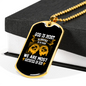 Most Glorified Christian Necklace Stainless Steel or 18k Gold Dog Tag 24" Chain-Express Your Love Gifts