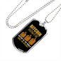 Most Important Invention Bitcoin Crypto Necklace Stainless Steel or 18k Gold Dog Tag 24" Chain-Express Your Love Gifts