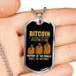 Most Important Invention Bitcoin Crypto Necklace Stainless Steel or 18k Gold Dog Tag 24" Chain-Express Your Love Gifts