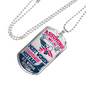 Most Women Dog Tag Stainless Steel or 18k Gold 24" Chain-Express Your Love Gifts
