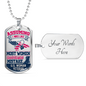 Most Women Dog Tag Stainless Steel or 18k Gold 24" Chain-Express Your Love Gifts