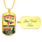 Most Women Dog Tag Stainless Steel or 18k Gold 24" Chain-Express Your Love Gifts