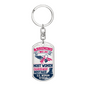 Most Women Swivel Keychain Dog Tag Stainless Steel or 18k Gold-Express Your Love Gifts