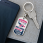 Most Women Swivel Keychain Dog Tag Stainless Steel or 18k Gold-Express Your Love Gifts