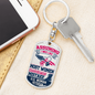 Most Women Swivel Keychain Dog Tag Stainless Steel or 18k Gold-Express Your Love Gifts