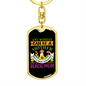 Mother Beagle Mom Keychain Stainless Steel or 18k Gold Dog Tag Keyring-Express Your Love Gifts