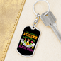 Mother Beagle Mom Keychain Stainless Steel or 18k Gold Dog Tag Keyring-Express Your Love Gifts