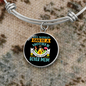 Mother Boxer Mom Bracelet Stainless Steel or 18k Gold Circle Bangle-Express Your Love Gifts