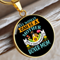 Mother Boxer Mom Circle Necklace Stainless Steel or 18k Gold 18-22"-Express Your Love Gifts
