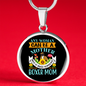 Mother Boxer Mom Circle Necklace Stainless Steel or 18k Gold 18-22"-Express Your Love Gifts