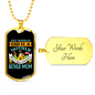 Mother Boxer Mom Necklace Stainless Steel or 18k Gold Dog Tag 24" Chain-Express Your Love Gifts