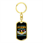 Mother Chihuahua Mom Keychain Stainless Steel or 18k Gold Dog Tag Keyring-Express Your Love Gifts