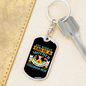 Mother Chihuahua Mom Keychain Stainless Steel or 18k Gold Dog Tag Keyring-Express Your Love Gifts