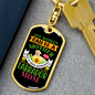 Mother Labrador Mom Keychain Stainless Steel or 18k Gold Dog Tag Keyring-Express Your Love Gifts