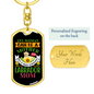 Mother Labrador Mom Keychain Stainless Steel or 18k Gold Dog Tag Keyring-Express Your Love Gifts