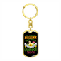 Mother Labrador Mom Keychain Stainless Steel or 18k Gold Dog Tag Keyring-Express Your Love Gifts