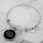 Mother of Dog Puppy Bracelet Stainless Steel or 18k Gold Circle Bangle-Express Your Love Gifts