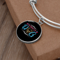 Mother of Dog Puppy Bracelet Stainless Steel or 18k Gold Circle Bangle-Express Your Love Gifts