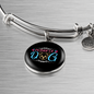 Mother of Dog Puppy Bracelet Stainless Steel or 18k Gold Circle Bangle-Express Your Love Gifts