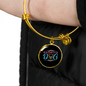 Mother of Dog Puppy Bracelet Stainless Steel or 18k Gold Circle Bangle-Express Your Love Gifts