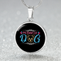 Mother of Dog Puppy Circle Necklace Stainless Steel or 18k Gold 18-22"-Express Your Love Gifts