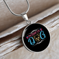 Mother of Dog Puppy Circle Necklace Stainless Steel or 18k Gold 18-22"-Express Your Love Gifts